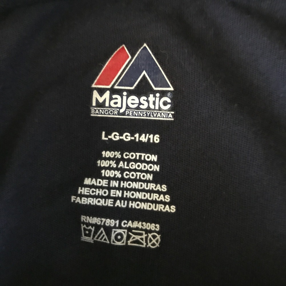 Majestic Houston Astros T-Shirt Youth L Navy Blue Excellent Carlos Correa 1 Tee - Picture 3 of 3